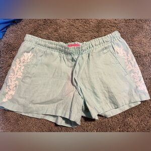 Lilly Pulitzer Baybreeze Linen Short in Whisper Blue size M NWT